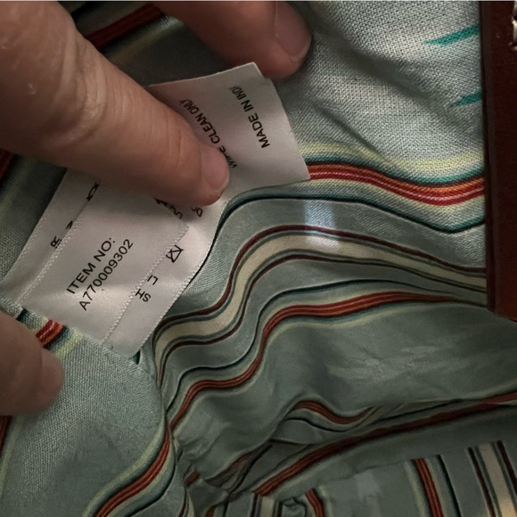 Ariat Brown Tooled Leather Fringe Trim Victoria Concealed Carry Satchel NEW - Picture 6 of 8